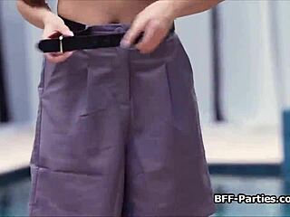 Big dick pleases horny bikini girlfriends and their friend