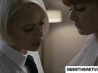 sadistic headmistress and school guard clash in tense office drama. what’s their next move?