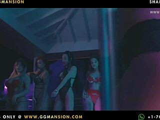 blonde babe blows black-haired girl at ggmansion