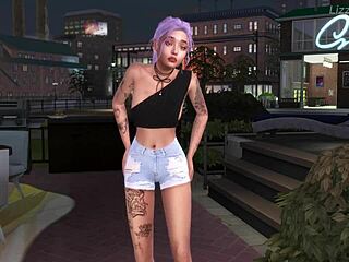 Stripper enjoys sucking multiple in Sims 4 animation