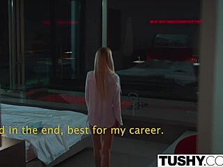 Blonde Tushy Model Crushes on Manager. Uses Butt Plug for Attention in Anal Scene