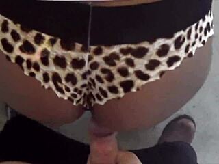 pov view of big ass getting creampied in panties