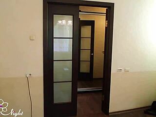 blonde teen masturbates pussy with big banana and orgasms in food fetish