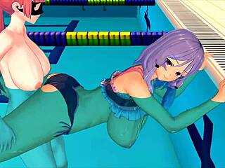 Girl Studies Swimming In 3D Hentai Cumshot!