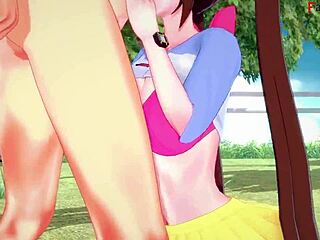 Mei Nancy gives blowjob and titjob in Pokemon hentai full video