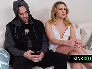 Hot blonde stepmom joins threesome with stepson!