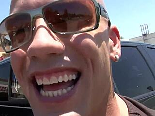 Hey, ever seen a stunning blonde wooed by a young 18+ gym stud for titty fun?