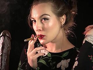 Brunette milf housewife delivers unique blowjob with dirty talk and toys in wild scene