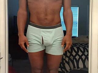 Black Amateur's Barefoot Workout Routine