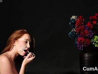 Oh Wow, Sexy Centerfold Gets Facial Cumshot And Eats Every Drop!