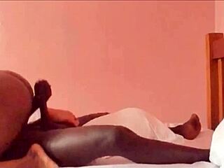 cum on ass for ebony milf riding thick black cock in wet bareback preview.