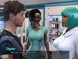 in stranded in space, she gropes my cock