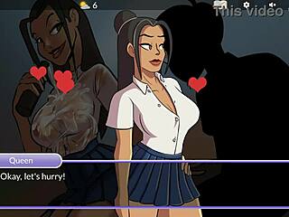 Nerdy guy humiliates queen by cumming on her face in brothel