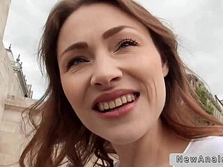 dude says, 'watch me anal fuck this euro babe for the first time on tape'