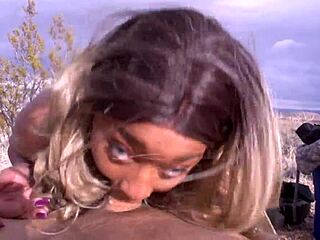 nina rivera takes two dicks in her ass in the desert with don whoe and angel.