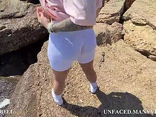 Blonde Big Ass Squirts Hard by the Sea