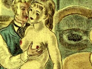 Vintage cartoon illustration from retro era