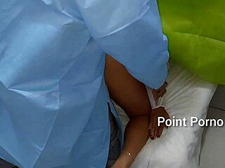 Aroused by the doctor's examination: Vaginal and anal play with a Latina beauty