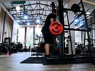 back workout with flexible moves in thong and panties