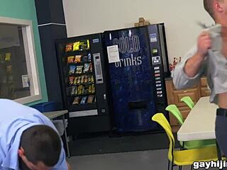 Gay boss making Friday wild with co-worker comic fun. Can't resist the vibe!