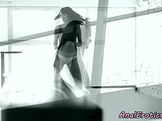 Gorgeous buttfucked babe rubbing pussy