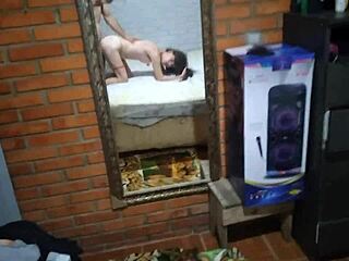 Muscular Guy Bends Over Long-Haired Girl, Squeezes Pussy Lips, Fucks Doggy, And Cums On Face.