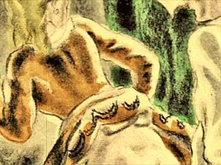 Vintage cartoon illustration from retro era