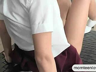 Big juggs MILF teaches teen 18+ to fuck