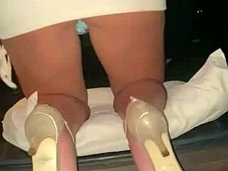 Redhead wife in first dogging with big black cocks in abandoned land