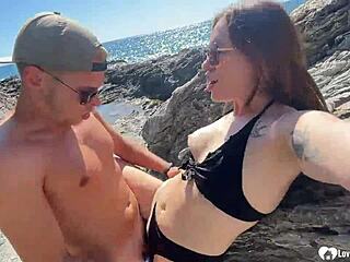Beauty at the Beach Craves Hard POV Sex with Bikini Blowjob