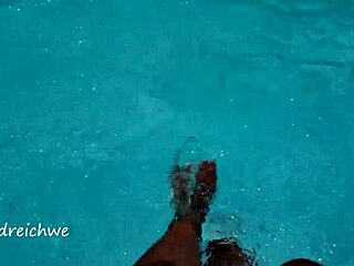 Intense Feet Fetish Action in Pool with Young Amateurs