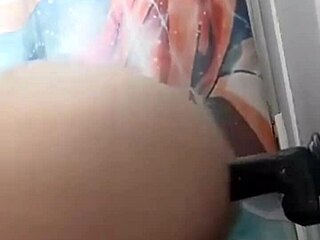 horny and wet using dildo while family is awake