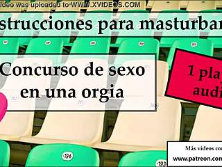 Can you cum first in this sexual contest with shemale orgy and jerk off instructions?