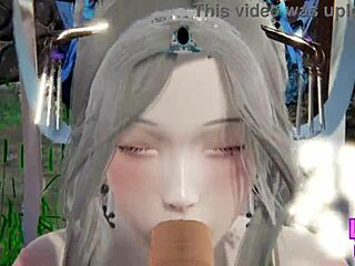 ninja character in cosplay can't endure anymore 😏