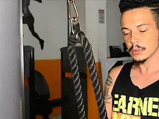 trainer safado, you eating out your client mid-gym session?