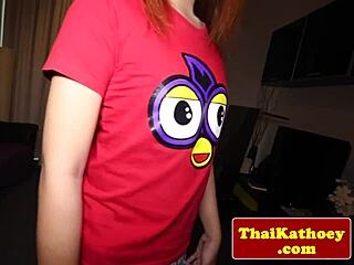 Petite Ladyboy Intensely Assfucks Herself Solo