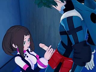 Ochaco Plays with Deku's Dick