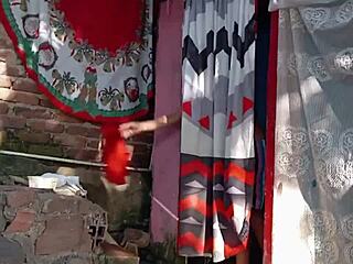 Neighbor showers while I watch her masturbate so good