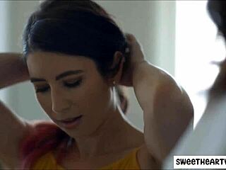 Messy lesbian sex with chocolate