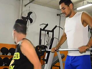 trainer safado, you eating out your client mid-gym session?