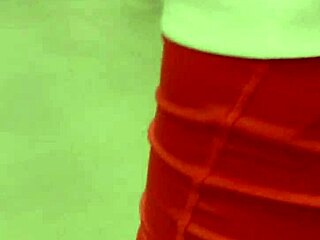 this hot girl has a nice ass in tight shorts at the market, wow