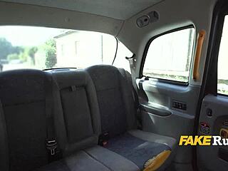 Australian babe offers blowjob for cab fare in backseat!