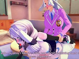 Kindred Boldly Fucks Her Favorite Prey In 3D Lesbian Futanari Scene.