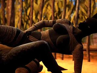 Furry Jackal And Furry Dragon Engaging In Lesbian Scissoring Sex Game