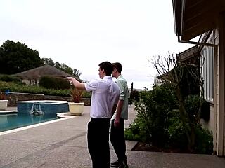 two boys have fun together