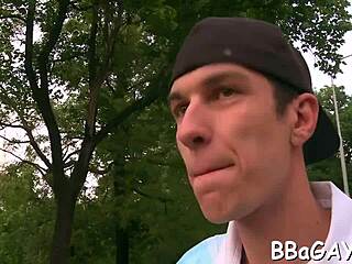 Homosexual Dude Licks Ass Lustily!