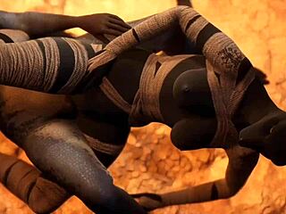 Furry Jackal And Furry Dragon Engaging In Lesbian Scissoring Sex Game