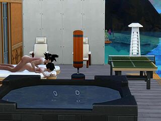 goku out of control in anime chaos. i can’t believe he’s banging everyone, even goha’s wife, in wild scenes!