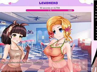 Lewdneko Plays Naked in Hentai Dating Game Part 1