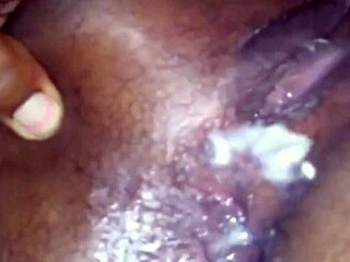 Ebony bbw latina gets her ass filled with cum during anal blowjob